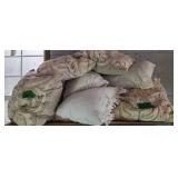 Decorative Accent Pillows On Top Of Shelf. In