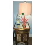 Beveled Glass Mirror Top Nightstand 19x16x30',