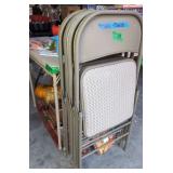 Folding Card Table, 4 Chairs. Items On Top And