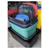 Plastic Storage Totes. In Detached Brick 2 Door