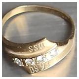 14k Gold Diamond Ring 1.4 Dwt. Ssu Bs93