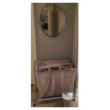Triple Sorting Laundry Hamper, Trash Can, Wall