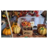 Fall Decor. Foam Pumpkins, Pumpkin Shape Covered