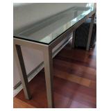 Glass Top Console Sofa Table. 60x14x30'