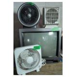 Small Heaters, Desk Fan, 20' Crt Tv. In Detached