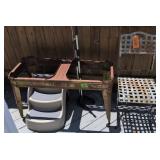 Wheeling Wash Stand, Petsteps, Folding Metal