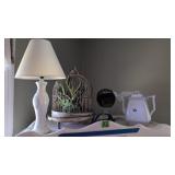 Decorative Bird Cage, Ironstone Teapot With