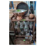 Wine Bottle Holder, Margarita Glasses, Copper