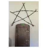 Antique Rustic Primitive Wall Mount Shelf, Modern
