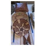 Southwestern Woven Baskets, Table Runner,