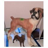Resin Boxer Dog Figurine 14' Tall, Redmillfg