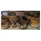 Baskets. Glass Bottle, Gathering Basket Etc.