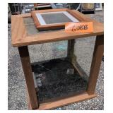 Wood Display Case. 17x17x17'. Outside Backyard