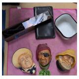Bossons Chalkware Wall Decor. Fisherman, Pirate,