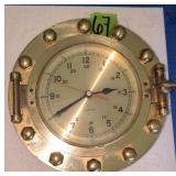 Brass Porthole Quartz Ship Clock