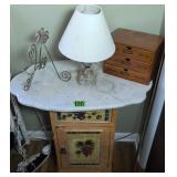 Decorative Spool Cabinet, Glass Block Boudoir