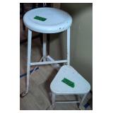 Convertible Metal Kitchen Stool Step Stool 12x24'