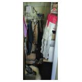 Clothing In Closet. Women's Blouses, Shoes,