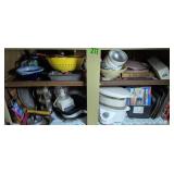 Flatware, Pots, Pans, Kitchen Utensils, Towels,