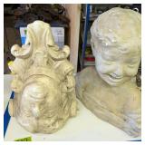 Plaster Bust, Wall Mount Planter Wall Pocket.
