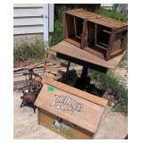 Kindling Box, Doll Windsor Chair, Child Folding