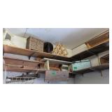 Wall Mount Shelves, Blue Painted Document Box,