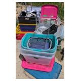 Plastic Totes, Rolling Folding Tote, Folding