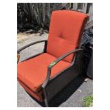 Aluminum Vinyl Wicker Outdoor Arm Chair 26 Wide.