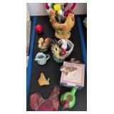 Ceramic Rooster Pitcher, Utensil Holder/planters,
