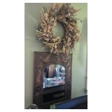 Decorative Hammer Coppered Wall Mirror With