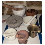 Collection Of Mortar And Pestles. Would, Marble,