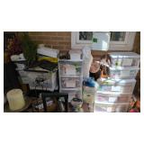 Bins Full Of Fabric, Aprons And Chef's Hats,
