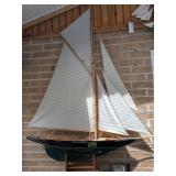 Pond Boat Model With Stand 35' Long, 51' Tall.