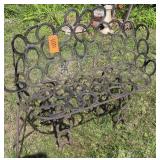 Horseshoe Bench 46' Wide. Outside Backyard Behind