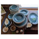 Green Harkerware Dish Set. Second Floor Garage
