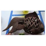 Cast Iron Koi Fish Garden Lantern. Missing Bottom