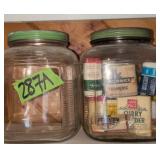 2 Hoosier Jars, Spice Tins
