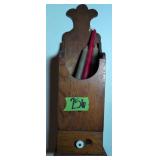 Rustic Country Pine Pipe/candle Box With Faux