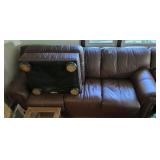 Robinson & Robinson Brown Leather Couch &