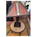 Arts & Crafts Mission Style Table Lamp, Round
