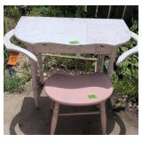 Ladies Vanity Desk Vanity Stool. Outside Backyard
