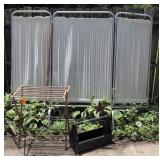 Folding Privacy Screen, Drying Rack, Country Tray