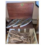 Child School Desk, Rowboat Models, Driftwood,