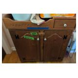 Rustic Country Pine Dry Sink. Items On Top Not