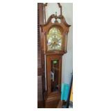 71' Mahogany Tempus Fugit Grandmother Clock. Key