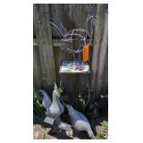 Plant Stand, Rooster Figurines, Rooster Garden