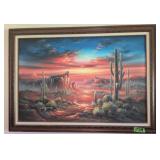 B. Duggan Signed Southwestern 0/c Painting Still