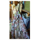 Rolls Of Fabric. Coca Cola, Country Etc. Second