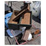 Diminutive Chest With Internal Tray, Wire Basket,