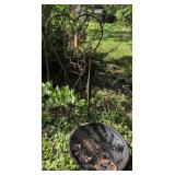 Spinning Heart-shaped Trellis, Spire, Fire Pit